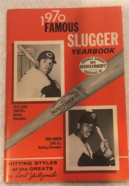 1970 FAMOUS SLUGGER YEARBOOK w/ROSE & CAREW COVER
