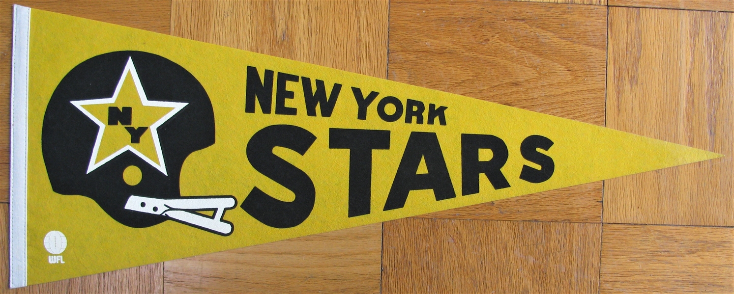 1974 WFL NEW YORK STARS PENNANT