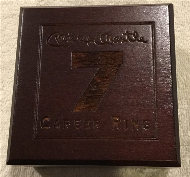 90's MICKEY MANTLE CAREER RING w/PRESENTATION BOX