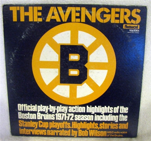 1971-72 BOSTON BRUINS THE AVENGERS RECORD ALBUM