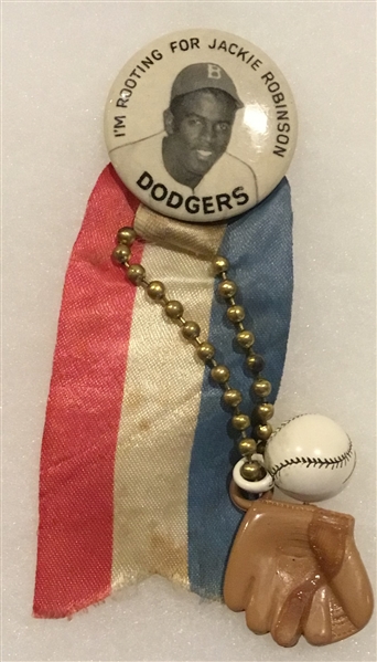 1947 I'M ROOTING FOR JACKIE ROBINSON PIN