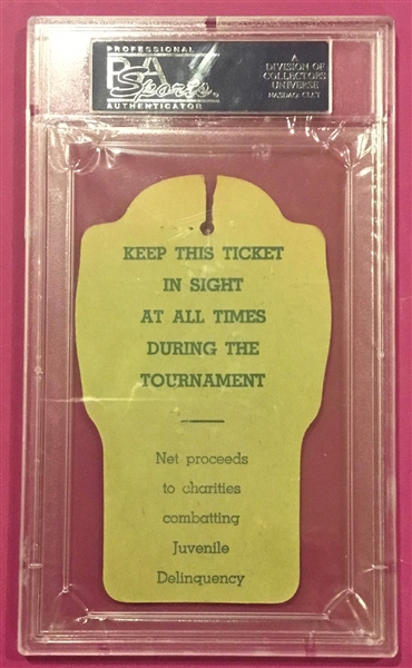 1952 PGA GOLF EVENT TICKET STUB w/PSA