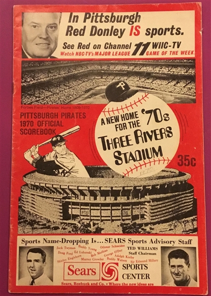 1970 PITTSBURGH PIRATES PROGRAM - LAST GAME EVER AT FORBES FIELD