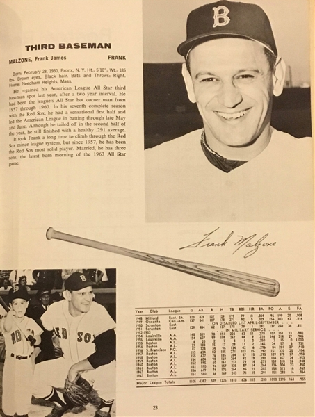 1964 BOSTON RED SOX YEARBOOK