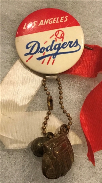 VINTAGE LOS ANGELES DODGERS PIN w/CHARMS