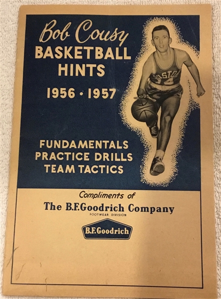 1956-57 BOB COUSY BASKETBALL HINTS BOOKLET