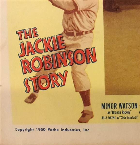 VINTAGE 1950 THE JACKIE ROBINSON STORY LOBBY CARD