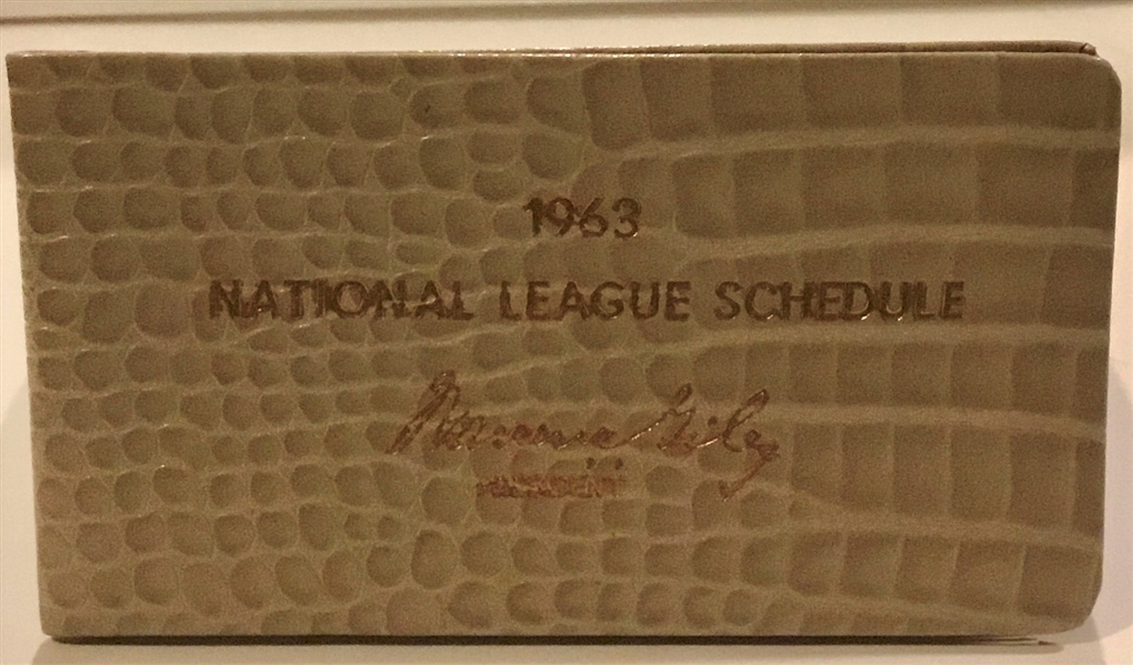 1963 NATIONAL LEAGUE SCHEDULE BOOKLET