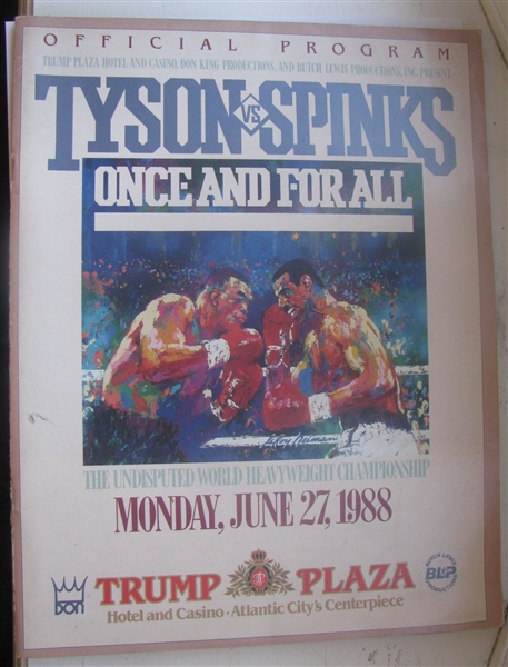 1988 MIKE TYSON vs MICHAEL SPINKS HEAVYWEIGHT CHAMPIONSHIP PROGRAM