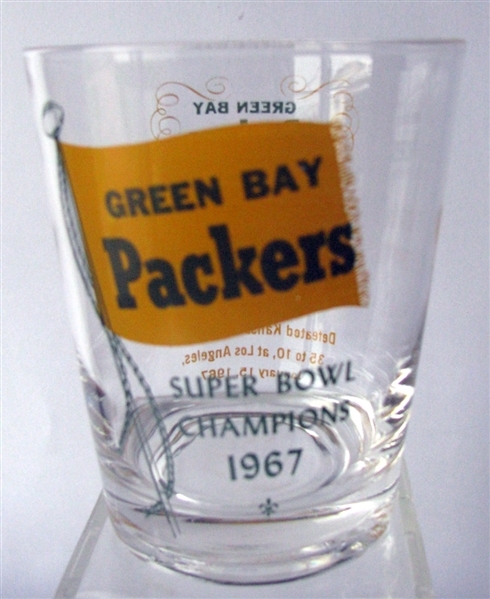 1967 GREEN BAY PACKERS SUPER BOWL CHAMPIONS GLASS