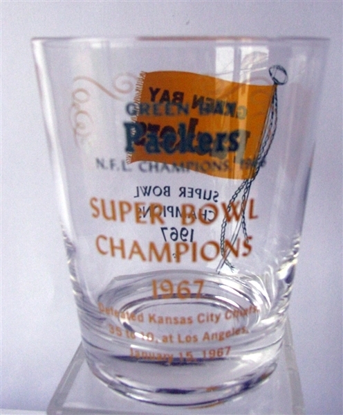 1967 GREEN BAY PACKERS SUPER BOWL CHAMPIONS GLASS