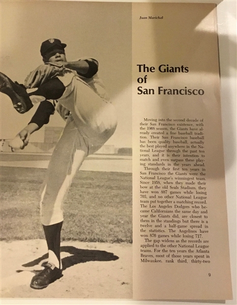 1968 SAN FRANCISCO GIANTS YEARBOOK