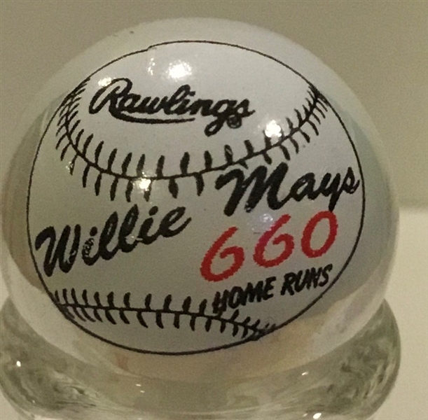 VINTAGE 70's WILLIE MAYS RAWLINGS 660 HOME RUNS MARBLE