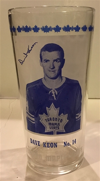 1967-68 DAVE KEON TORONTO MAPLE LEAFS PICTURE GLASS