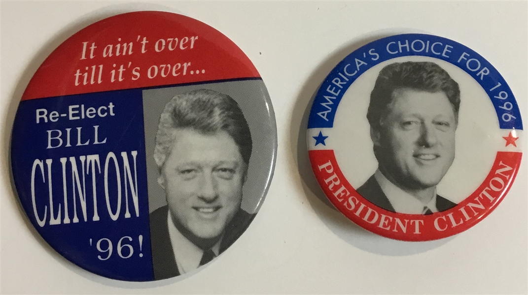 1996 BILL CLINTON PRESIDENTIAL CAMPAIGN PINS - 2