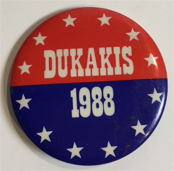 1988 MICHAEL DUKAKIS PRESIDENTIAL CAMPAIGN PIN