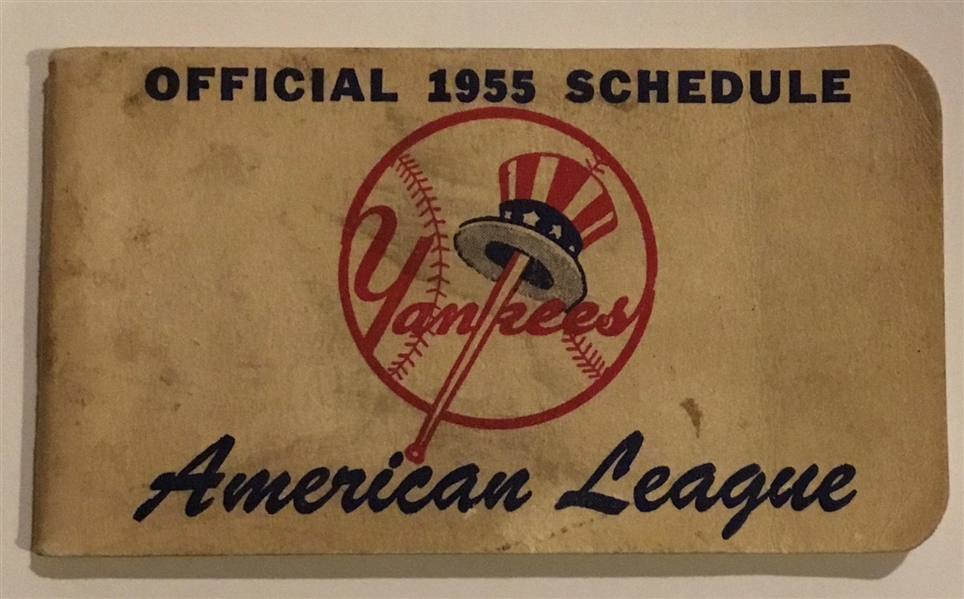 1955 AMERICAN LEAGUE SCHEDULE BOOKLET - YANKEES ISSUE