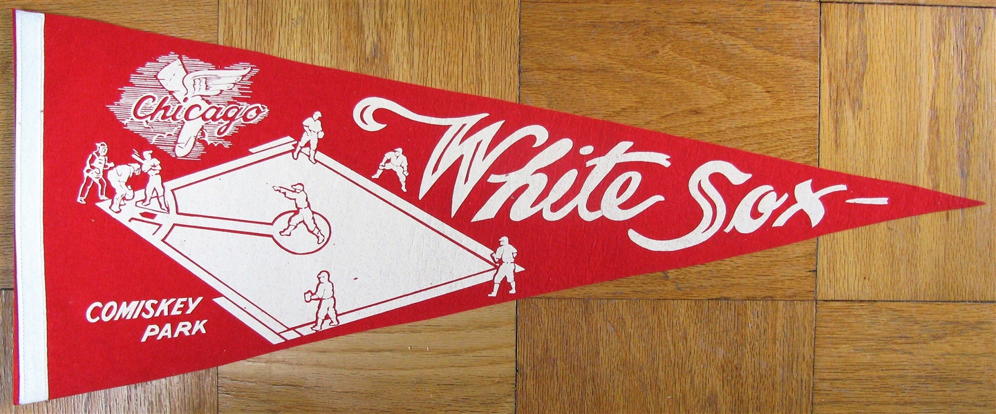 50's CHICAGO WHITE SOX COMISKEY PARK PENNANT