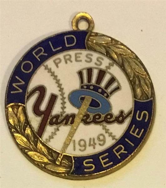 1949 NEW YORK YANKEES WORLD SERIES PRESS CHARM