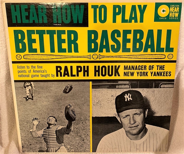 60's RALPH HOUK HOW TO PLAY BETTER BASEBALL RECORD ALBUM