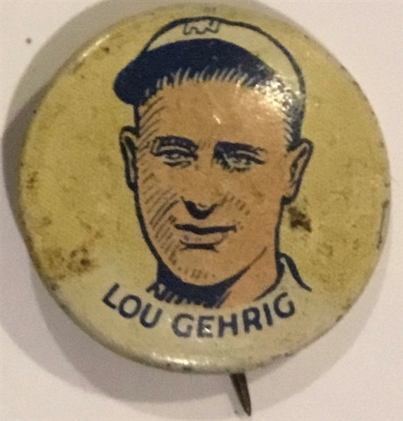 1930 LOU GEHRIG CRACKER JACK PIN