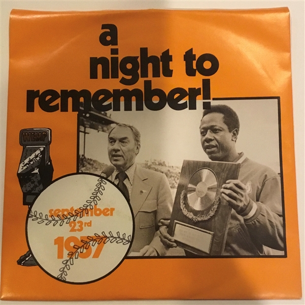 1957 HANK AARON A NIGHT TO REMEMBER RECORD