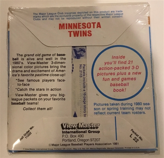 1981 MINNESOTA TWINS VIEW-MASTER REELS- SEALED