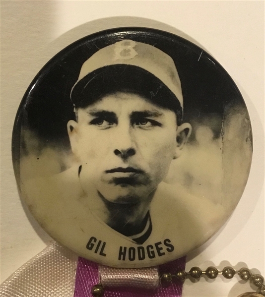 50's GIL HODGES BROOKLYN DODGERS PIN - NEW HALL OF FAMER!