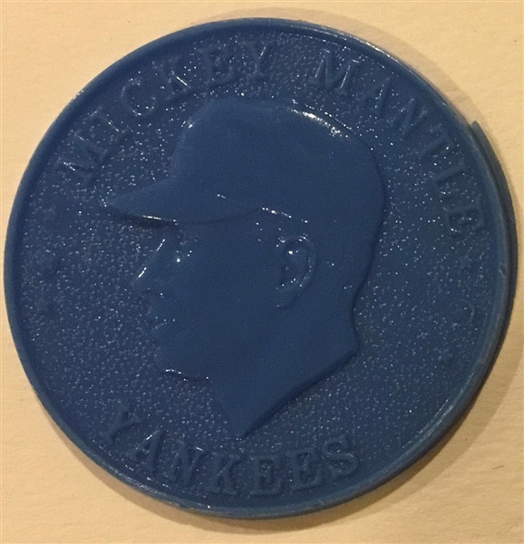 1960 MICKEY MANTLE ARMOUR COIN -BLUE VARIATION