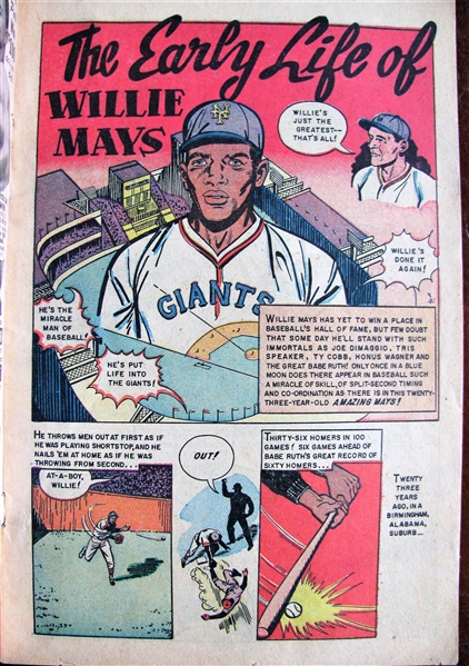 1954 THE AMAZING WILLIE MAYS COMIC BOOK