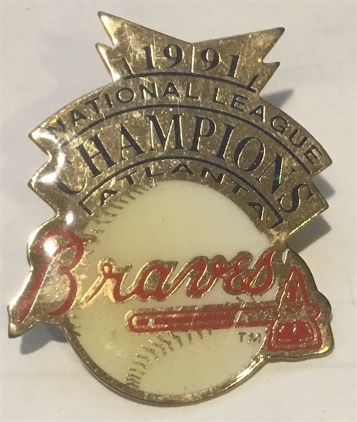 1991 ATLANTA BRAVES NATIONAL LEAGUE CHAMPIONS PIN