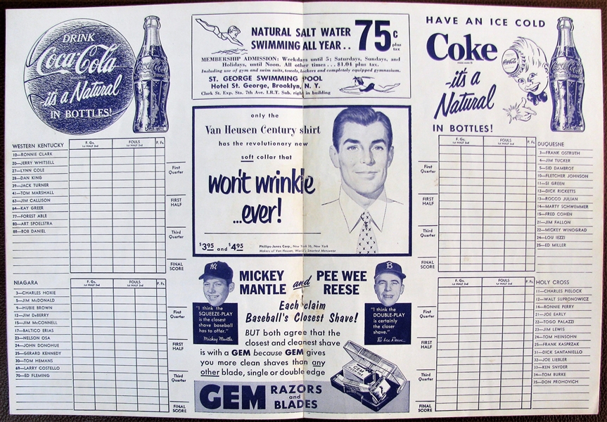 1954 N.I.T. BASKETBALL FINIALS PROGRAM