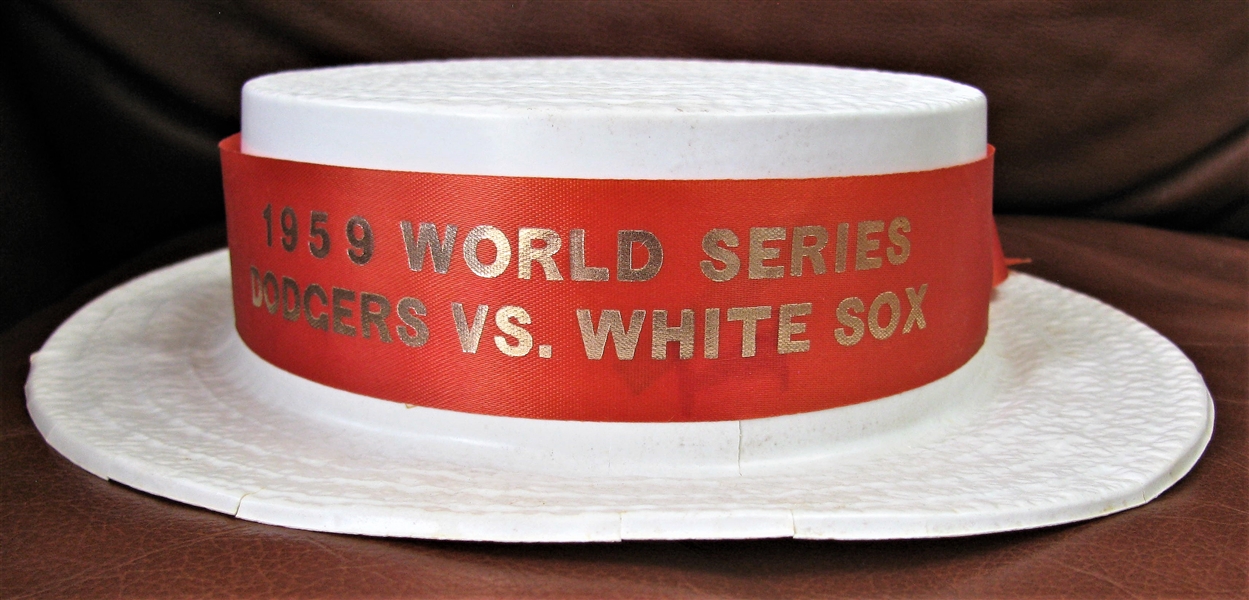 1959 CHICAGO WHITE SOX vs LA DODGERS WORLD SERIES SOUVENIR HAT