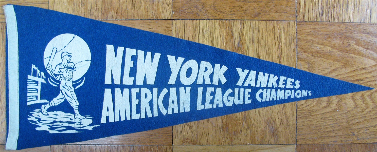 30's/40's NEW YORK YANKEES AMERICAN LEAGUE CHAMPIONS PENNANT