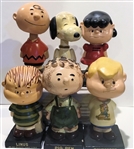 60s PEANUTS BOBBING HEADS - COMPLETE SET OF 6