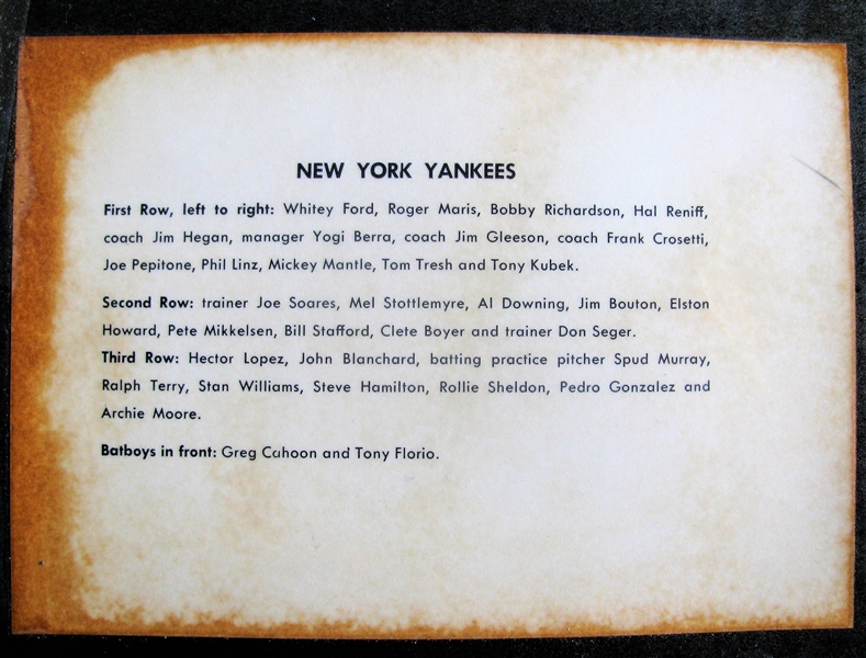 1964 NEW YORK YANKEES WORLD SERIES TEAM PICTURE PENNANT