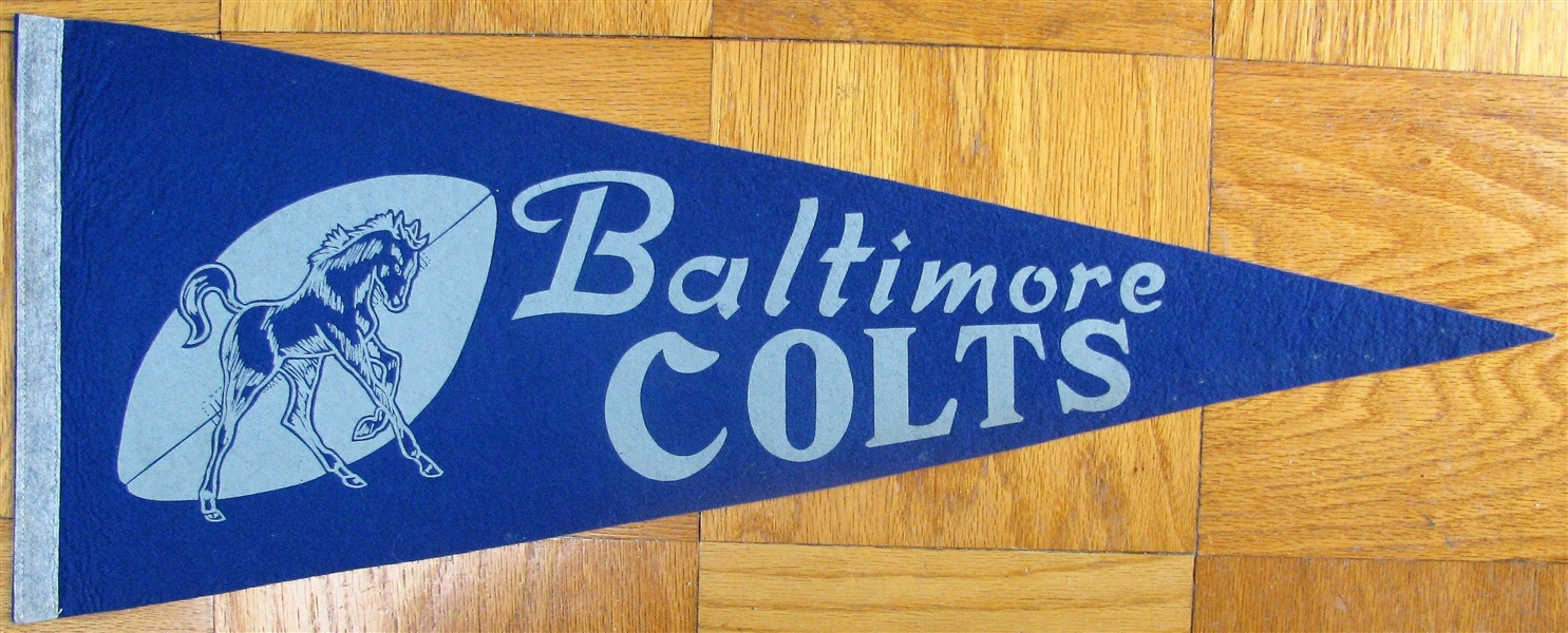 1950's BALTIMORE COLTS FOOTBALL PENNANT