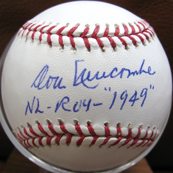 DON NEWCOMBE NL-ROY-1949 SIGNED BASEBALL w/CAS