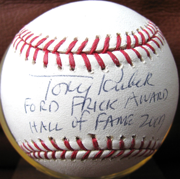 TONY KUBEK  FORD FRICK AWARD - HOF 2009 SIGNED BASEBALL w/JSA