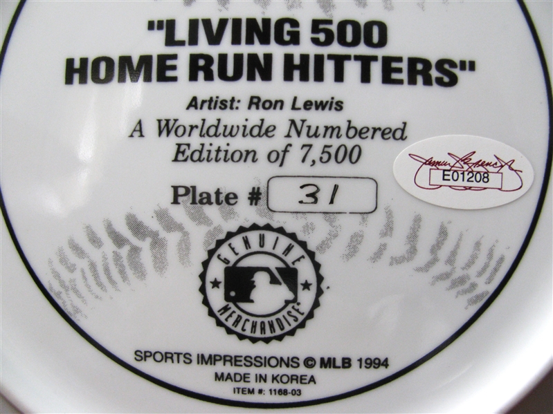 WILLIE MAYS 660 SIGNED 500 HR PLATE w/CAS