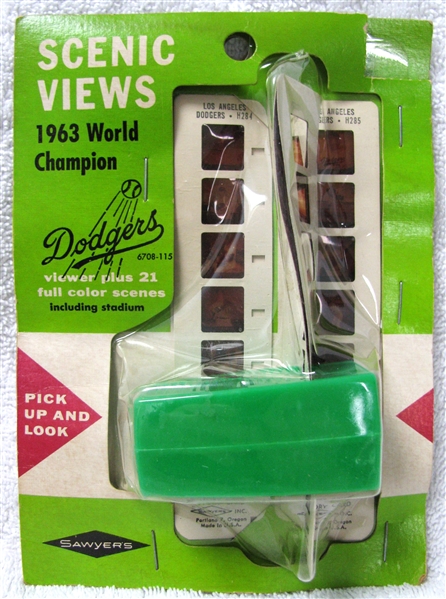1963 LA DODGERS WORLD CHAMPIONS VIEWER WITH SLIDES ON CARD