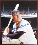 MICKEY MANTLE SIGNED 8" X 10" COLOR PHOTO w/CAS LOA