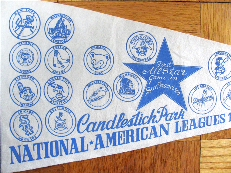 1961 ALL-STAR GAME PENNANT - CANDLESTICK PARK