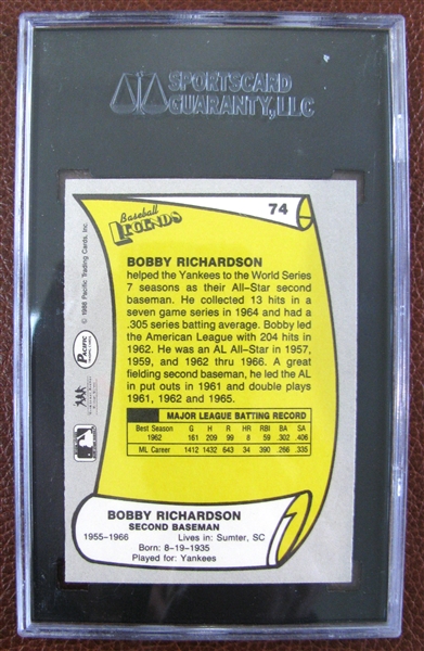 BOBBY RICHARDSON SIGNED CARD - SGC SLABBED & AUTHENTICATE
