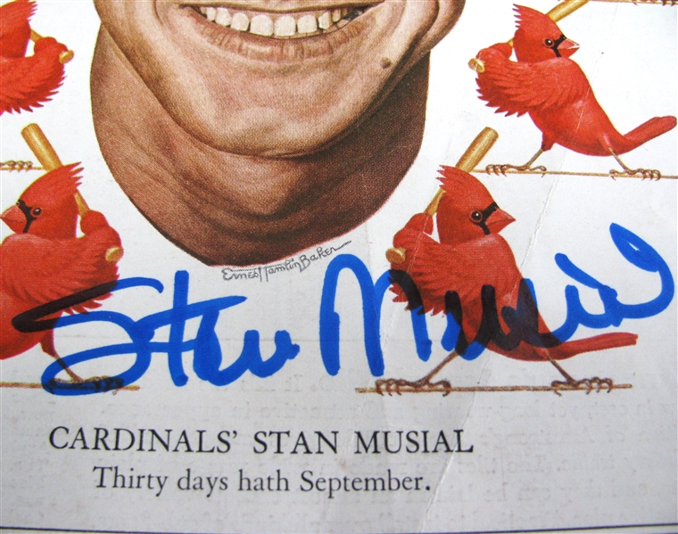 STAN MUSIAL SIGNED ST. LOUIS CARDINALS 1949 TIME MAGAZINE