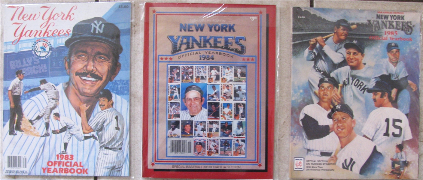 1983-89 NEW YORK YANKEES YEARBOOKS