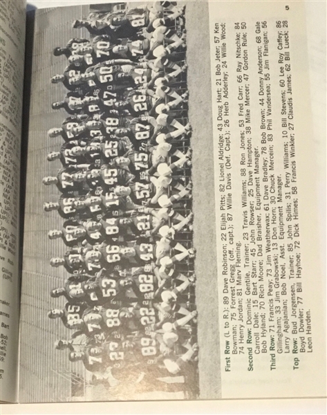 1970 GREEN BAY PACKERS PRESS BOOK