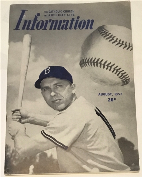 1953 INFORMATION MAGAZINE w/GIL HODGES COVER