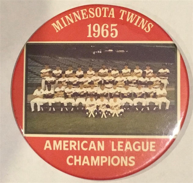1965 MINNESOTA TWINS 6 AMERICAN LEAGUE CHAMPIONS PIN