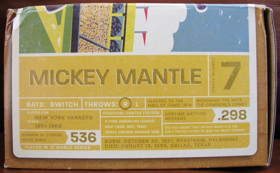 MICKEY MANTLE YANKEE STADIUM GIVE-AWAY STATUE w/BOX